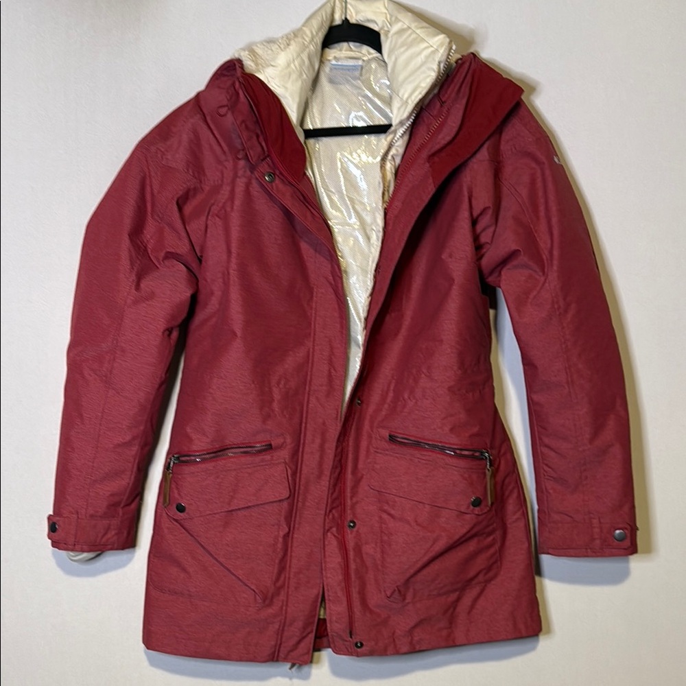Women's Red Hooded Jacket